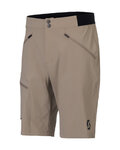 SCOTT Cyklistické nohavice krátke bez trakov - EXPLORAIR LIGHT - béžová