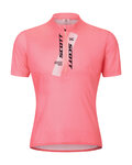 SCOTT Cyklistický dres s krátkym rukávom - JUNIOR - ružová/biela