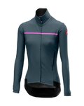 CASTELLI Cyklistická zateplená bunda - PERFETTO W LONG SLEEVE - modrá
