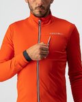CASTELLI Cyklistická zateplená bunda - GO - oranžová/červená