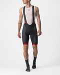 CASTELLI Cyklistické nohavice krátke s trakmi - COMPETIZIONE KIT - čierna/červená