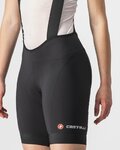 CASTELLI Cyklistické nohavice krátke s trakmi - ENDURANCE W - čierna