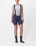 CASTELLI Cyklistické nohavice krátke s trakmi - ENDURANCE W - modrá