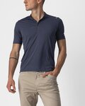 CASTELLI Cyklistické tričko s krátkym rukávom - TECH 2 POLO - modrá