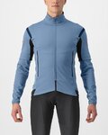 CASTELLI Cyklistická zateplená bunda - PERFETTO ROS 2 CONVERTIBLE - modrá