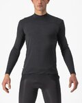 CASTELLI Cyklistické tričko s dlhým rukávom - BANDITO WOOL LS - čierna