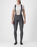 CASTELLI Cyklistické nohavice dlhé s trakmi - FREE AERO RC W DT - šedá
