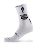 CASTELLI Cyklistické ponožky klasické - QUICKSTEP ROSSO CORSA PRO 15 - biela