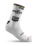 CASTELLI Cyklistické ponožky klasické - QUICKSTEP ROSSO CORSA PRO 15 - biela