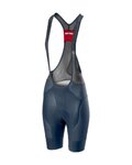 CASTELLI Cyklistické nohavice krátke s trakmi - FREE AERO 4 W - modrá