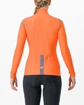 CASTELLI Cyklistický dres s dlhým rukávom zimný - TUTTO NANO RoS W - oranžová