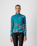 CASTELLI Cyklistický dres s dlhým rukávom zimný - DIAGONAL - modrá