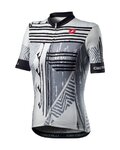 CASTELLI Cyklistický dres s krátkym rukávom - ASTRATTA - biela/čierna