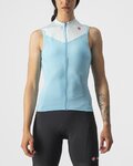 CASTELLI Cyklistický dres bez rukávov - SOLARIS - svetlo modrá