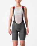 CASTELLI Cyklistické nohavice krátke s trakmi - PREMIO BLACK - šedá