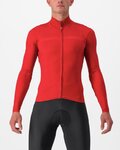 CASTELLI Cyklistický dres s dlhým rukávom zimný - PRO THERMAL LS - červená