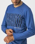 CASTELLI Cyklistický dres s dlhým rukávom letný - TRAIL TECH - modrá