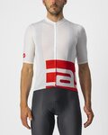 CASTELLI Cyklistický dres s krátkym rukávom - DOWNTOWN - biela/červená