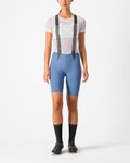 CASTELLI Cyklistické nohavice krátke s trakmi - FREE AERO RC W - svetlo modrá