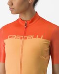 CASTELLI Cyklistický dres s krátkym rukávom - VELOCISSIMA - oranžová