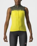 CASTELLI Cyklistický dres bez rukávov - VELOCISSIMA - žltá/zelená