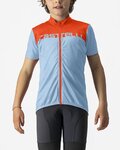 CASTELLI Cyklistický dres s krátkym rukávom - NEO PROLOGO - svetlo modrá/oranžová