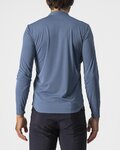 CASTELLI Cyklistické tričko s dlhým rukávom - TECH 2 HENLEY - modrá
