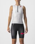 CASTELLI Cyklistický dres bez rukávov - FREE W TRI - biela