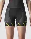 CASTELLI Cyklistické nohavice krátke bez trakov - FREE W SHORT TRI - čierna/svetlo zelená
