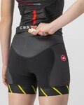CASTELLI Cyklistické nohavice krátke bez trakov - FREE W SHORT TRI - čierna/svetlo zelená