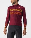 CASTELLI Cyklistický dres s dlhým rukávom letný - UNLIMITED THERMAL - bordová