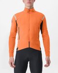 CASTELLI Cyklistická zateplená bunda - PERFETTO RoS 2 CONVERTIBLE - oranžová