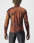 CASTELLI Cyklistický dres s dlhým rukávom zimný - VENTAGLIO - hnedá/oranžová