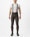 CASTELLI Cyklistické nohavice dlhé s trakmi - FREE AERO RC - hnedá
