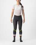 CASTELLI Cyklistické nohavice 3/4 bez trakov - VELOCISSIMA THERMAL - čierna/svetlo zelená