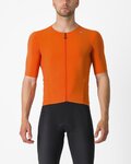 CASTELLI Cyklistický dres s krátkym rukávom - PREMIO BLACK - oranžová