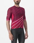 CASTELLI Cyklistický dres s krátkym rukávom - SPEED STRADA - bordová