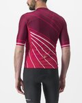 CASTELLI Cyklistický dres s krátkym rukávom - SPEED STRADA - bordová