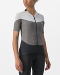 CASTELLI Cyklistický dres s krátkym rukávom - GRADIENT COLOR BLOCK - šedá