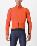 CASTELLI Cyklistická zateplená bunda - ALPHA DOPPIO RoS - oranžová