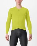 CASTELLI Cyklistický dres s dlhým rukávom zimný - FLY LS - žltá