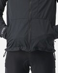 CASTELLI Cyklistická zateplená bunda - TRAIL HOODIE - čierna
