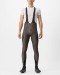 CASTELLI Cyklistické nohavice dlhé s trakmi - UNLIMITED THERMAL - hnedá