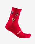 CASTELLI Cyklistické ponožky klasické - APPERITIVO - červená