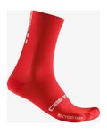 CASTELLI Cyklistické ponožky klasické - RE-CYCLE THERMAL 18 - červená