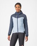 CASTELLI Cyklistická vetruodolná bunda - FLY THERMAL W - svetlo modrá