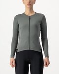 CASTELLI Cyklistický dres s dlhým rukávom zimný - FLY LS W - šedá