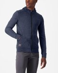 CASTELLI mikina - MILANO 2 FULL ZIP FLEECE - modrá