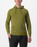 CASTELLI mikina - LOGO HOODIE - zelená