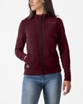 CASTELLI mikina - MILANO 2 FULL ZIP W FLEECE - bordová